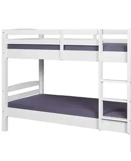 Postele pre dievčatá Poschodová Posteľ 20900265 Annika 90x200 Biela + Bariéry
