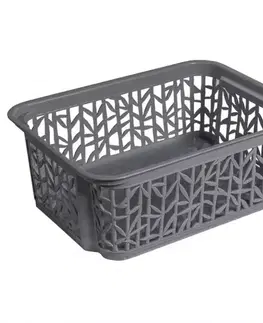 Kúpeľňové doplnky Košík Bamboo antracit