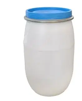 Zavlažovače Kinekus Barel plastový, biely so sponou, objem 30L