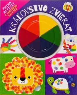 Nalepovačky, vystrihovačky, skladačky Kráľovstvo zvierat: Kniha aktivít s farebnou paletou