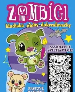 Fantasy, upíri Zombíci - bludiská, úlohy, dokresľovačky (modrá) - Ondrej Kolčiter