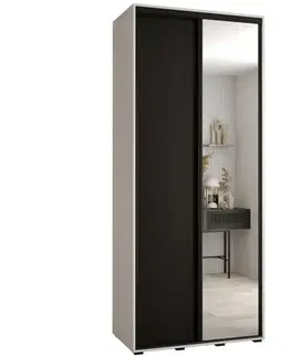 Šatníkové skrine Skriňa 45 Canaris 3 140 biela/čierna/čierna