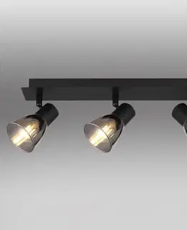 Lampy do obývačky Stropné bodové svietidlo 54307-3 čierna MAT  LS3