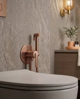 Kúpeľňové batérie REA - Podomietková bidetová batéria Ontario Brush Copper REA-B4505