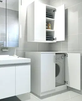 Kúpeľňové skrinky Kúpeľňová skrinka Su - White