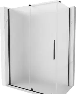 Sprchovacie kúty MEXEN/S - Velár sprchovací kút, posuvné dvere 160 x 80, dekor, čierna 871-160-080-31-70