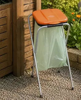 Odpadkové koše KONDELA Fixo 1 odpadkový kôš na triedený odpad oranžová
