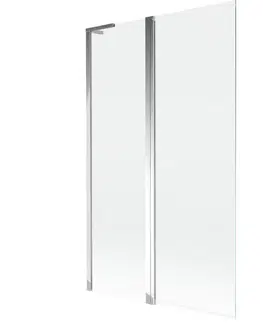 Sprchové dvere MEXEN/S - Mist L vaňová zástena 2-krídlová 110 x 150, transparent, chróm 8A9L-110-011-01-00