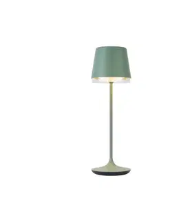 Lampy Stolná lampa zelená vrátane LED IP65 Nabíjateľná s nabíjacou stanicou - Bass