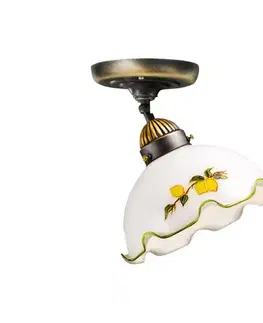 Svietidlá Kolarz 731.10.116 - Prisadený luster NONNA 1xE27/75W/230V, priemer 20 cm, s motívom citrónov 731.10.116