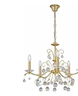 Svietidlá Kolarz 3234.85.3.KoT- Krištáľový luster na reťazi CARMEN 5xE14/60W/230V 24K zlato 3234.85.3.KoT