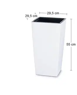 Kvetináče a truhlíky NABBI DURS300 plastový kvetináč 30 cm biela