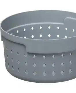 Boxy na skladovanie PLAST TEAM - Košík 0,9l Seoul šedý, umelá hmota, šedý, 13,8 x 7,3 x 13,8cm