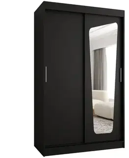 Šatníkové skrine Skriňa Moka 120 čierna