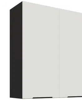 Kuchynské skrinky visiace Kuchynská skrinka Aria-WH/BL anti fingerprint 80G-90 2F