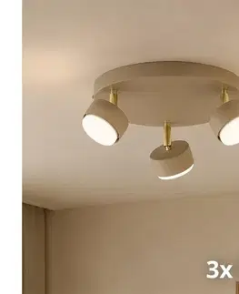 Svietidlá BRILAGI - LED RGB Stmievateľné bodové svietidlo MONO 3xGX53/14W/230V Wi-Fi Tuya béžová/zlatá BG5742+3xIM1490