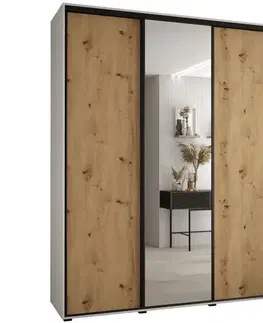 Šatníkové skrine Skriňa 45 Canaris 3 190 biela/artisan/čierna