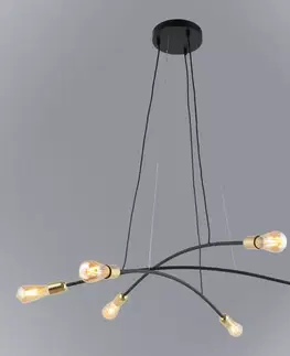 Moderné lampy do obývačky Luster Helix gold 4603 LW6
