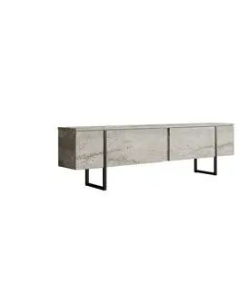 Konferenčné stolíky Televízny stolík Luxe Travertine and Black