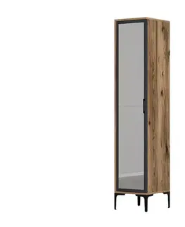 Šatňové skrine Šatníková skriňa Kumsal R - Walnut, Anthracite