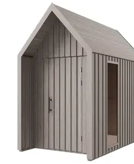 Drevené domčeky na záhradu Záhradný domček Swedish Barn 1629 sivý V2