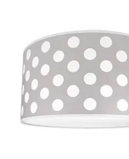 Svietidlá  Detské stropné svietidlo DOTS GREY 2xE27/60W/230V šedá 192