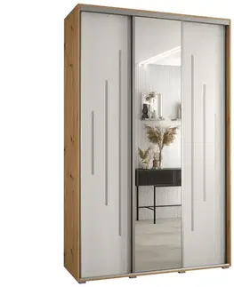 Šatníkové skrine Skriňa 45 Canaris 13 160 artisan/biela/silver