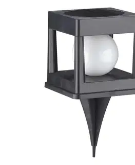 LED osvetlenie  LED solárne svietidlo CUBO LED/3,7V 1200 mAh IP44 čierne 329486