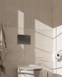 WC tlačidlá k nádržkám DEANTE - Ovládacie tlačidlo pre podomietkové systémy, titan, tenké  CST_D51P