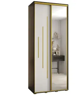 Šatníkové skrine Skriňa 45 Canaris 13 100 čierna/biela/gold