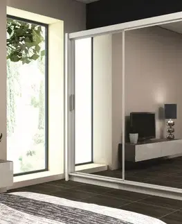 Šatníkové skrine ArtStol Šatníková skriňa PARIS 203 | biela