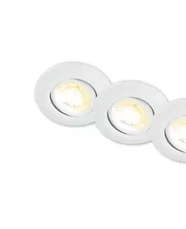 Svietidlá Briloner 7586036 - SADA 3xLED Kúpeľňové podhľadové svietidlo KLIRA LED/4,9W/230V IP23 biela 7586036