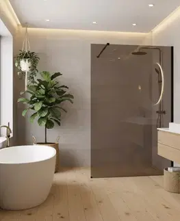 Sprchové dvere REA/S - Sprchová zástena Flexi Brown / Black 100 KPL-K99172