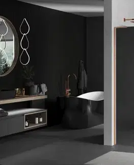 Sprchové dvere MEXEN/S - Kioto L Sprchová zástena WALK-IN 100 x 200, zrkadlové, meď kartáčovaná 800-100-103-65-50