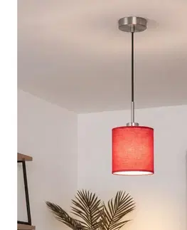 Svietidlá BRILAGI - LED luster na lanku NUBILA 1xE27/60W/230V priemer 14 cm čierna/červená EG32517+BG1578