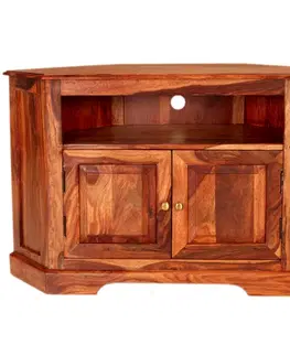 TV stolíky TV stolík rohový 110x70x50 indický masív palisander