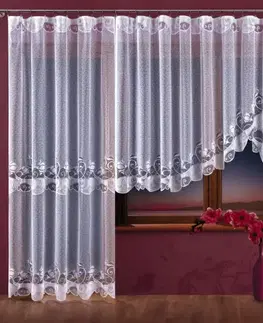 Záclony do obývačky Žakarová záclona Delicja/A729/150x240