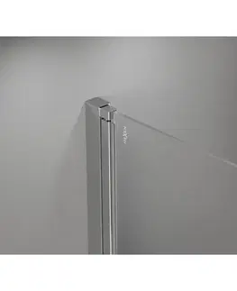 Sprchové dvere MEXEN - MIST vaňová zástena 80x150 cm 6mm 2-s, chróm, číra, pravá 8A9-080-002-01-00-P