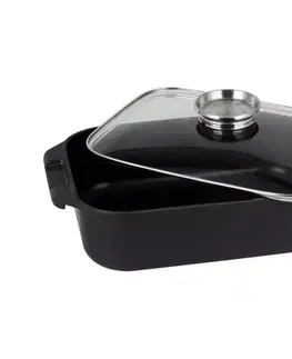 Panvice a hrnce UTC Pekáč s pokrievkou TORO 6,5 l 34,5x10x24,5 cm čierny 270388