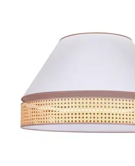Svietidlá  - Stropné svietidlo AVIGNON 3xE27/15W/230V pr. 60 cm biela/ratan 602075