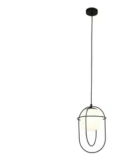 Svietidlá Searchlight 9131BK - Luster na lanku AXIS 1xE27/60W/230V čierna 9131BK