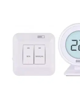 LED osvetlenie  Manuálny bezdrôtový izbový termostat 230V/16A 2xAA biely P5618