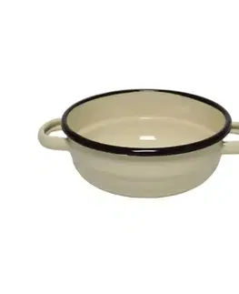 Misy a misky Kinekus Misa sedliacka 14 cm/0,5l smaltovaná, bez dekoru, béžová