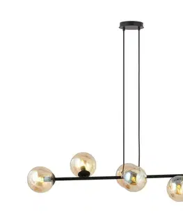 Svietidlá EMIBIG Luster na lanku ROSSI 6xE14/10W/230V čierna/béžová 876/6