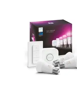 LED osvetlenie Základná sada Philips Hue WACA 3xE27/9W 2000-6500K + Hue bridge a stmievací vypínač 871951429135500