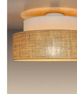 Svietidlá  Stropné svietidlo BOHO 1xE27/60W/230V pr. 40 cm biela/béžová 0127