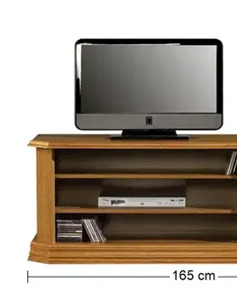 TV stolíky PYKA Kinga H rustikálny tv stolík drevo D3