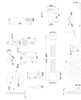 Kúpeľňové batérie INVENA - Podomietkový set DAFNI BS-88-0O2-A