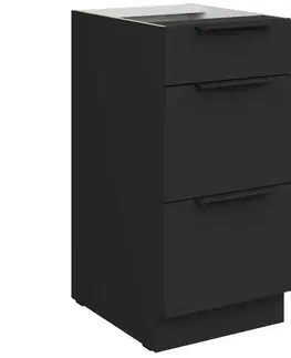 Kuchynské skrinky stojace Kuchynská skrinka Aria-Bl/Bl Anti Fingerprint 40d 3s Bb