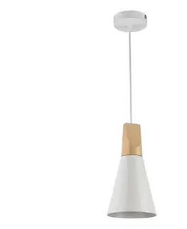 Svietidlá Maytoni P359-PL-140-W-Luster na lanku BICONES 1xE27/60W/230V pr. 14cm biela/béžová P359-PL-140-W